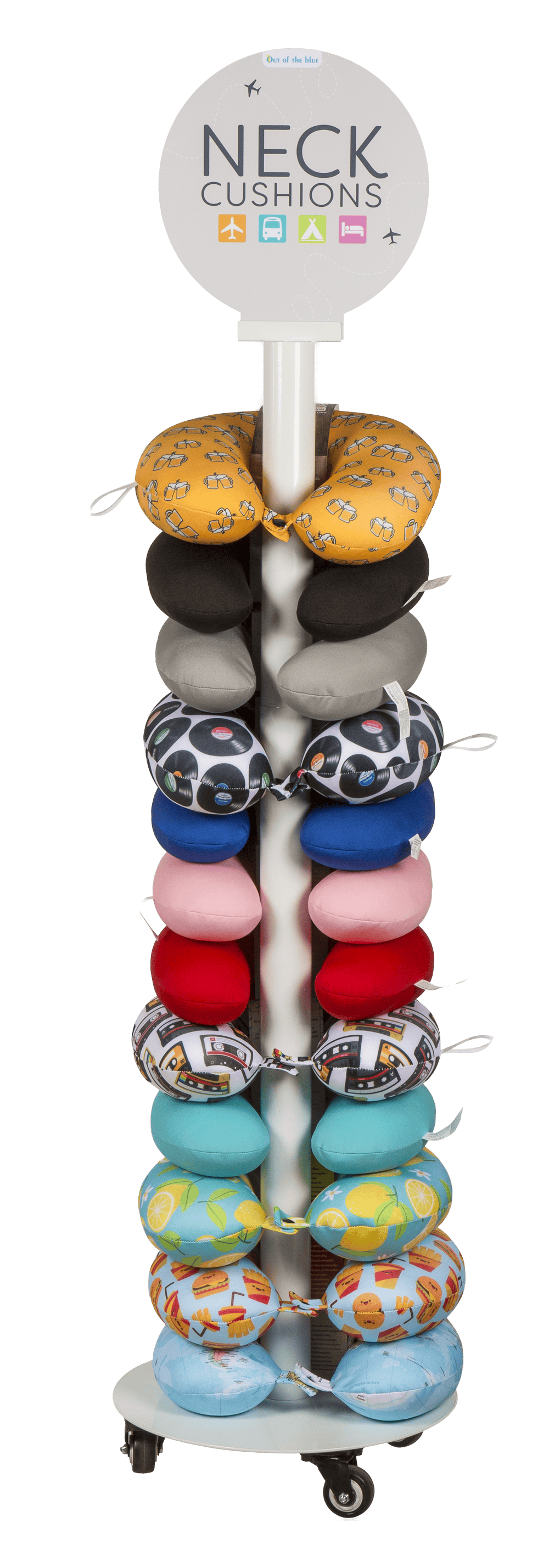 Floor display for neck cushion,