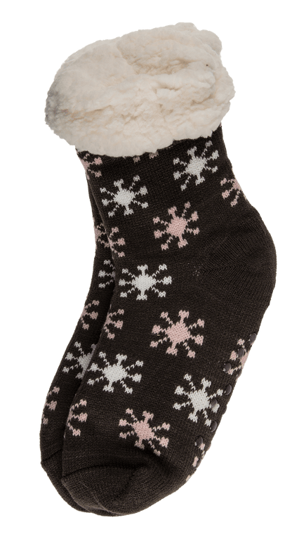 Women comfort socks, Dark Ice Flower & Ornaments,