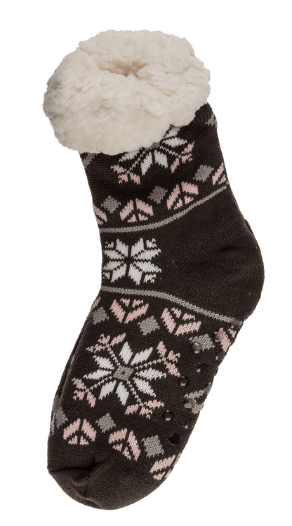 Women comfort socks, Dark Ice Flower & Ornaments,