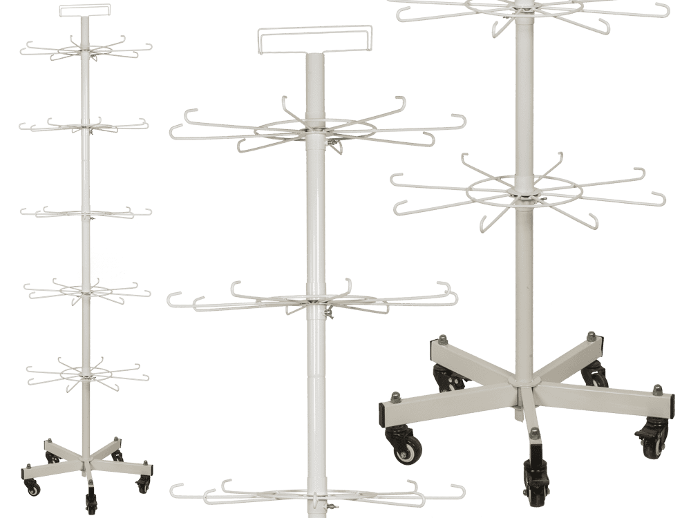 Floor display. Revolving stand, 5 layers a 8 hooks