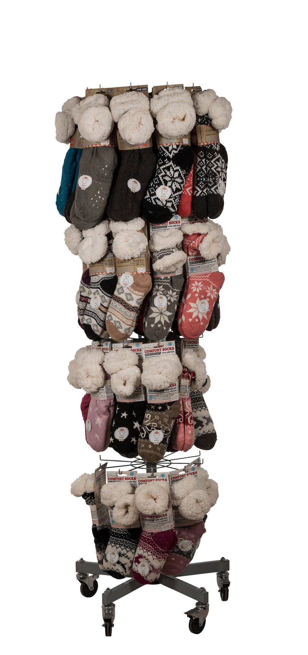 Floor display. Revolving stand, 5 layers a 8 hooks