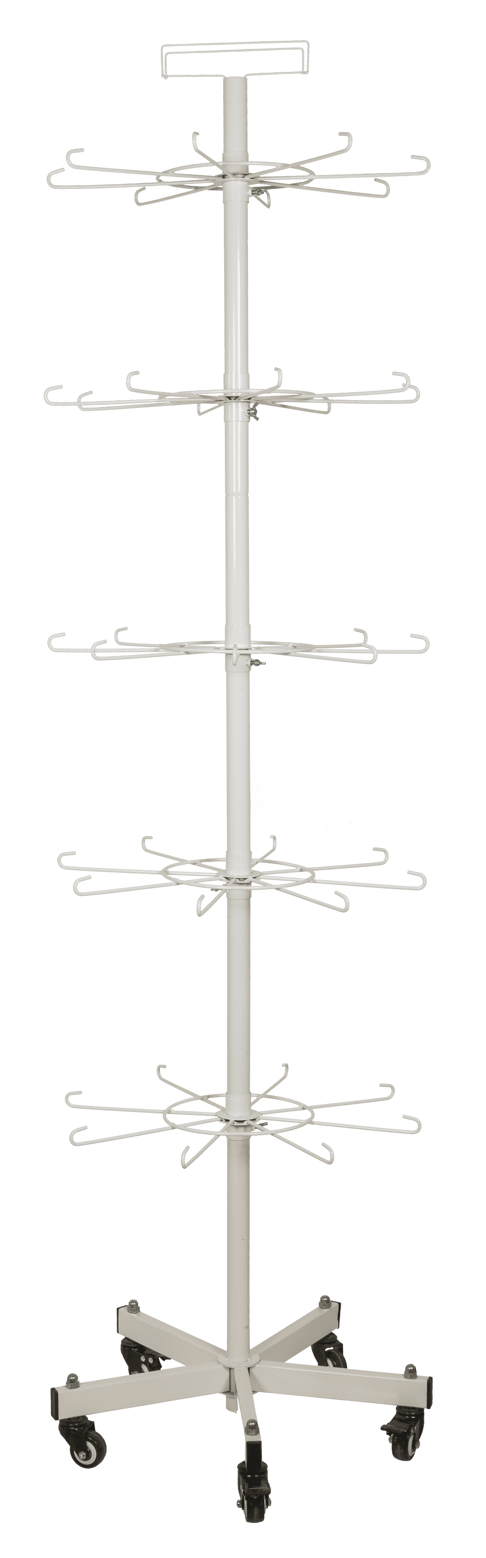 Floor display. Revolving stand, 5 layers a 8 hooks