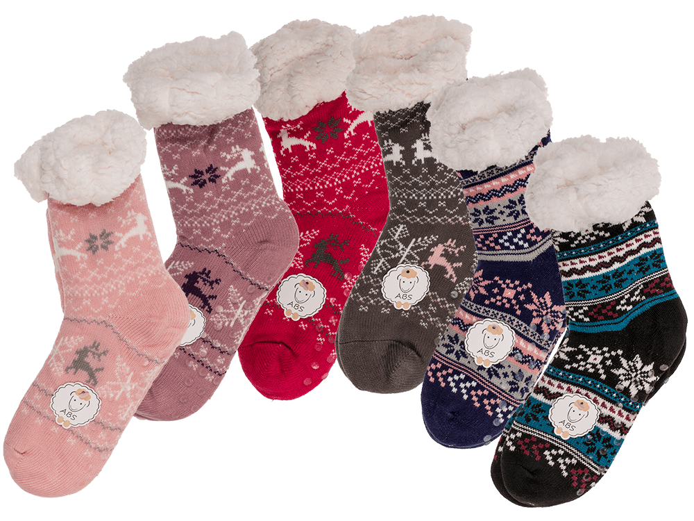 Women comfort socks, Reindeer & Ice Flower,