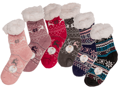 Women comfort socks, Reindeer & Ice Flower,