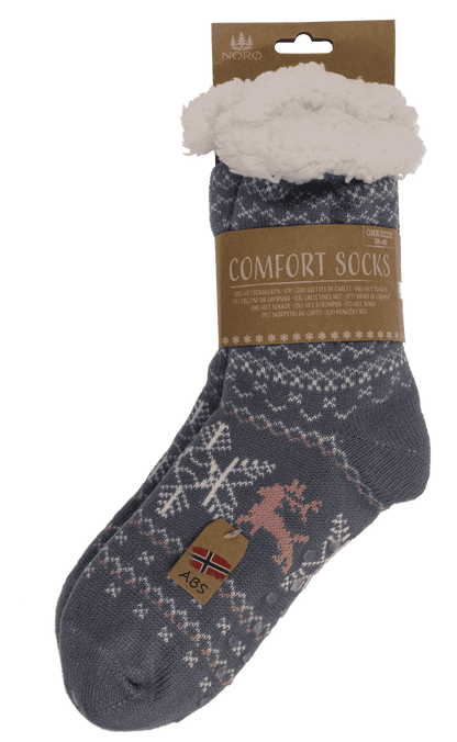 Damen-Hüttensocken, Reindeer & Snowflake,