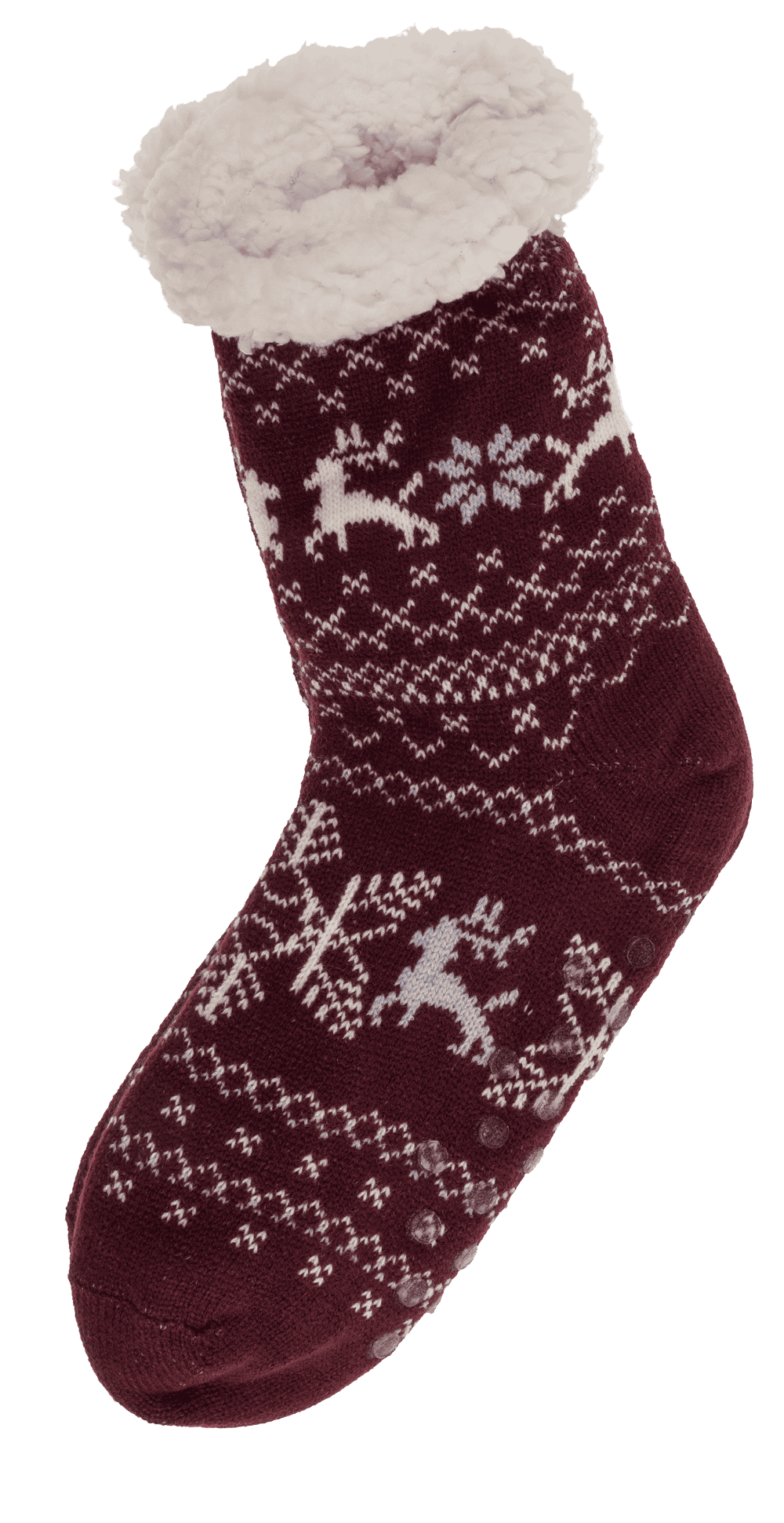 Damen-Hüttensocken, Reindeer & Snowflake,