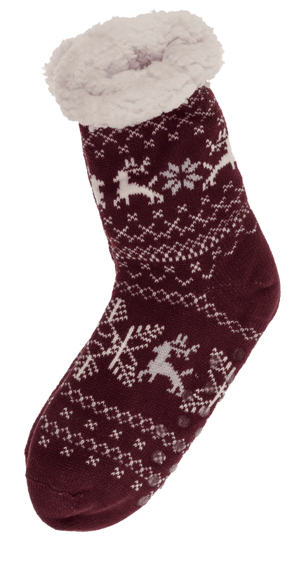 Damen-Hüttensocken, Reindeer & Snowflake,