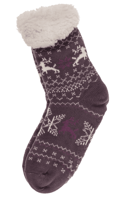Damen-Hüttensocken, Reindeer & Snowflake,