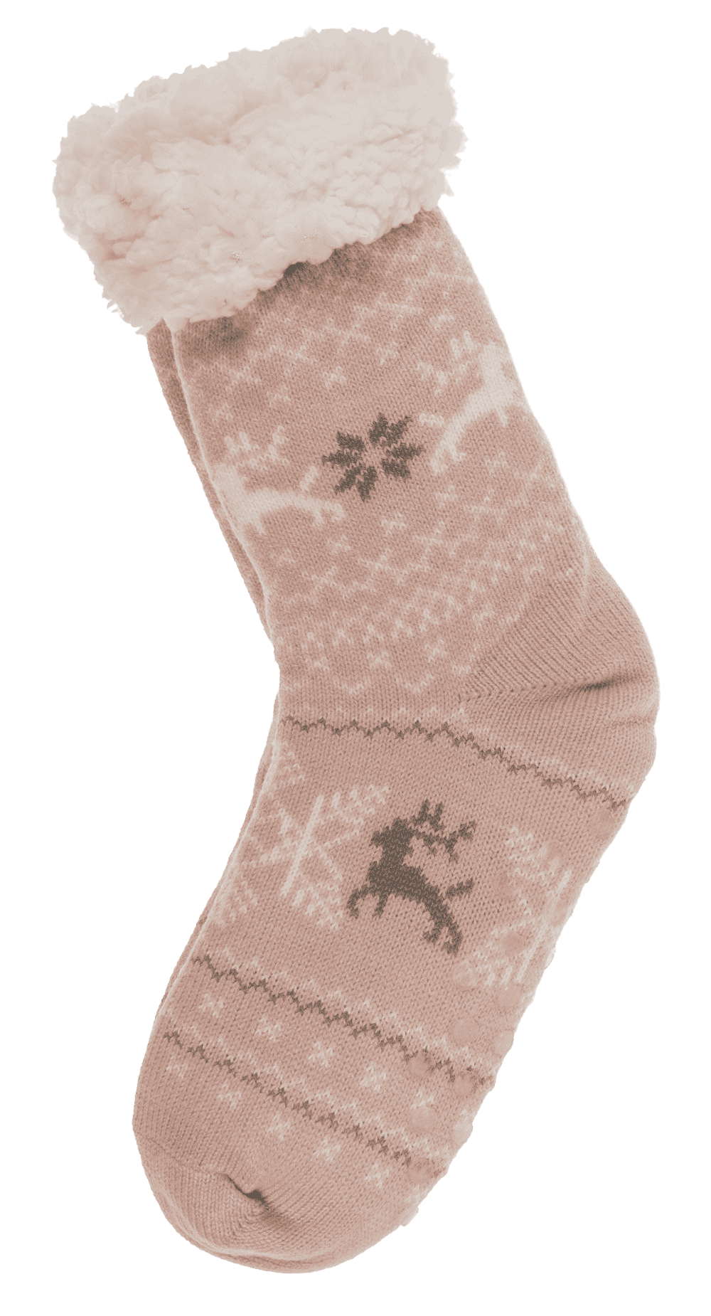 Damen-Hüttensocken, Reindeer & Snowflake,