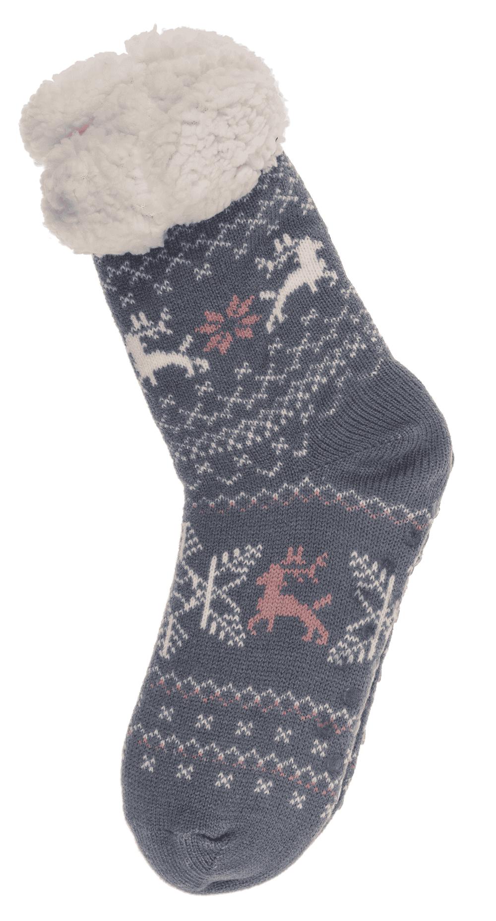 Damen-Hüttensocken, Reindeer & Snowflake,