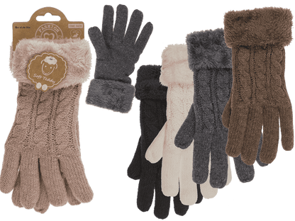 Comfort gloves, Elegant, Cable stitch,