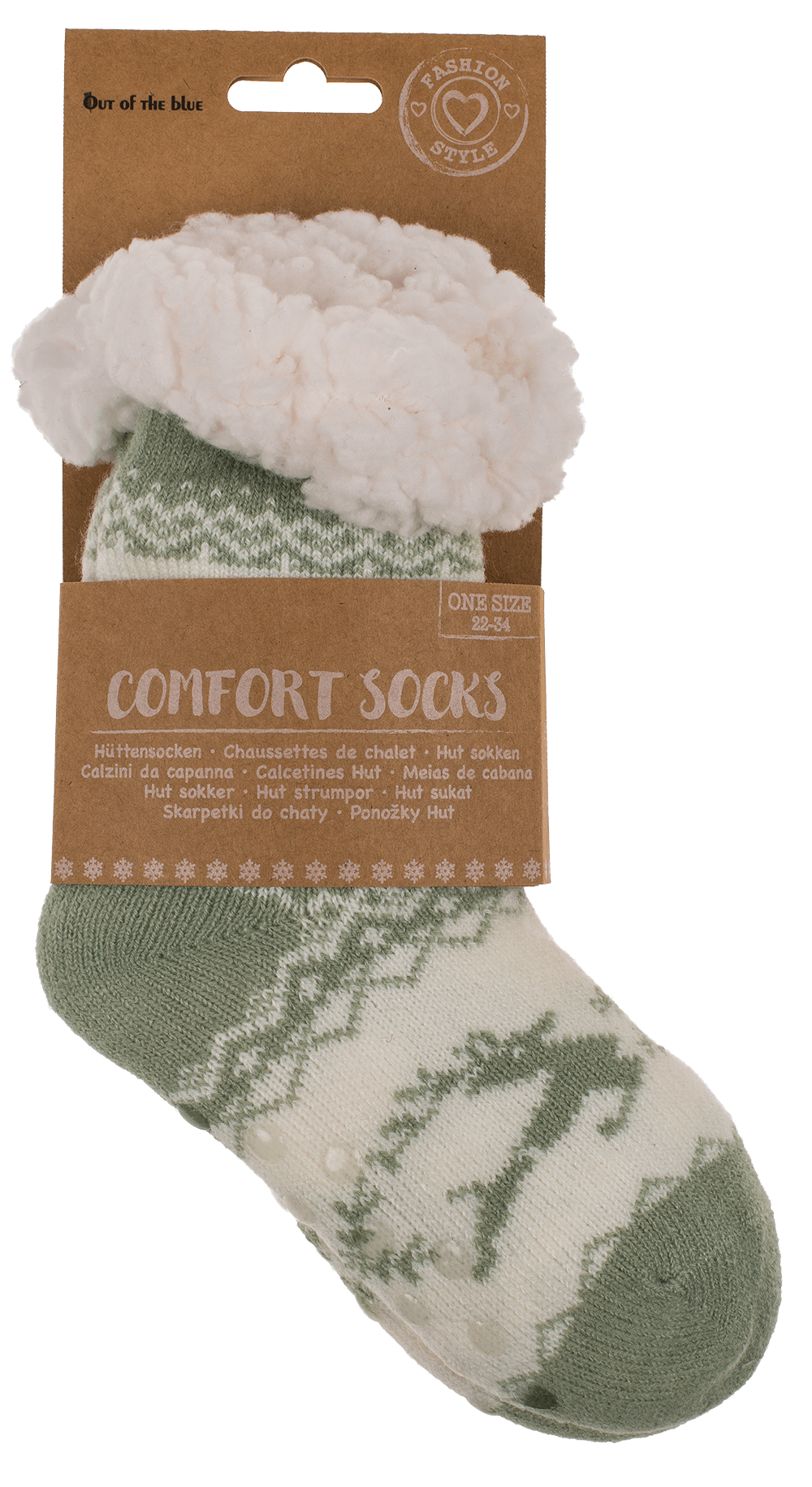 Kids comfort socks, Reindeer, size 22-34,