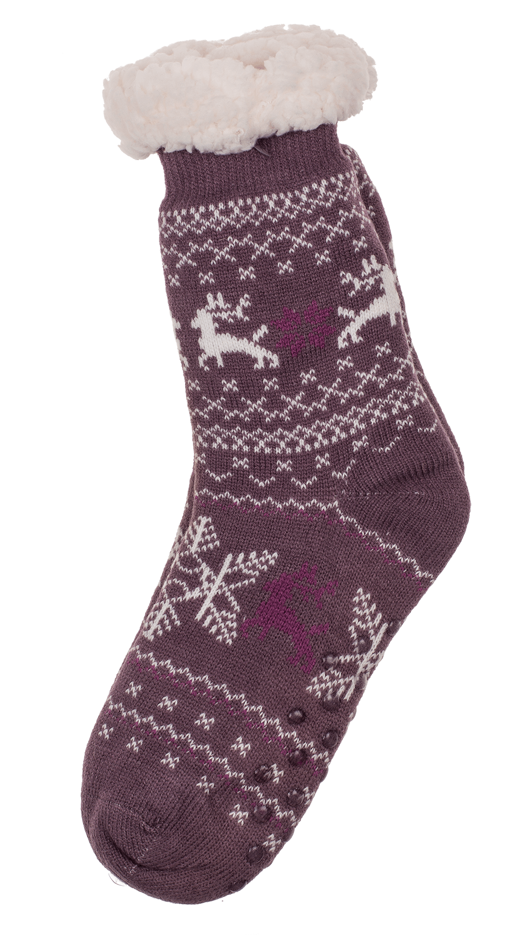 Woman comfort socky, Reindeer & Snowflake,