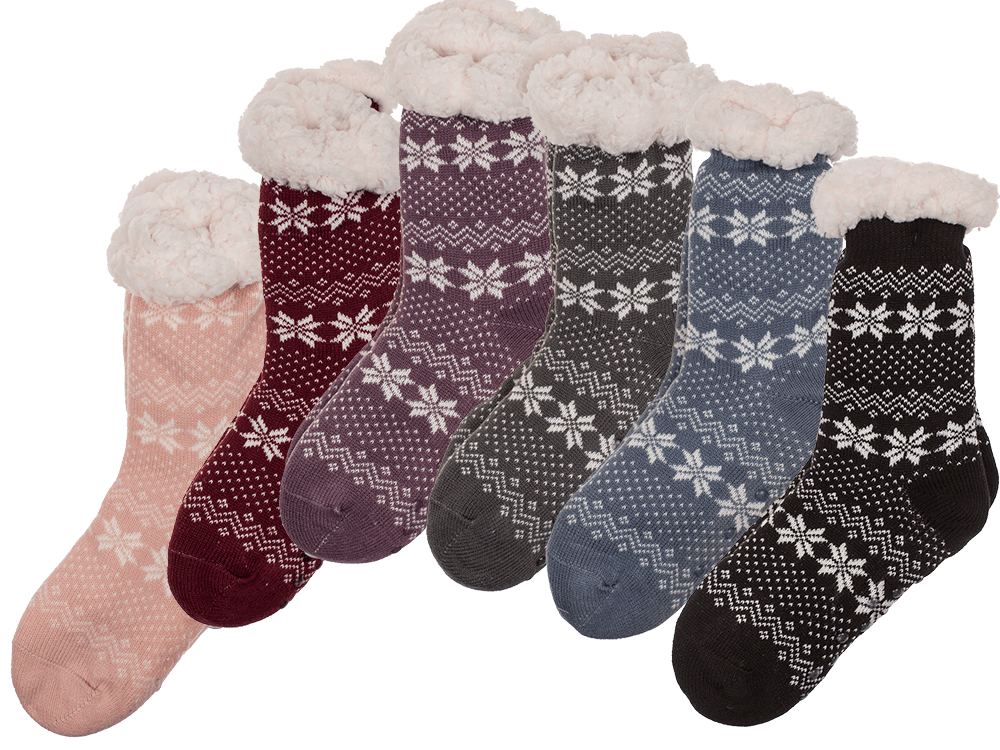 Woman comfort socks, Ice flower and dots,