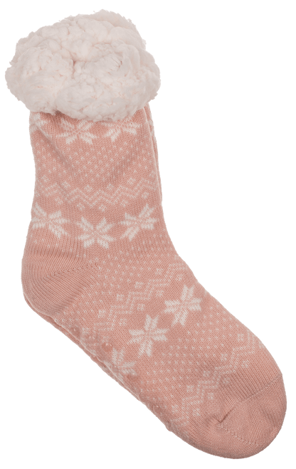 Woman comfort socks, Ice flower and dots,