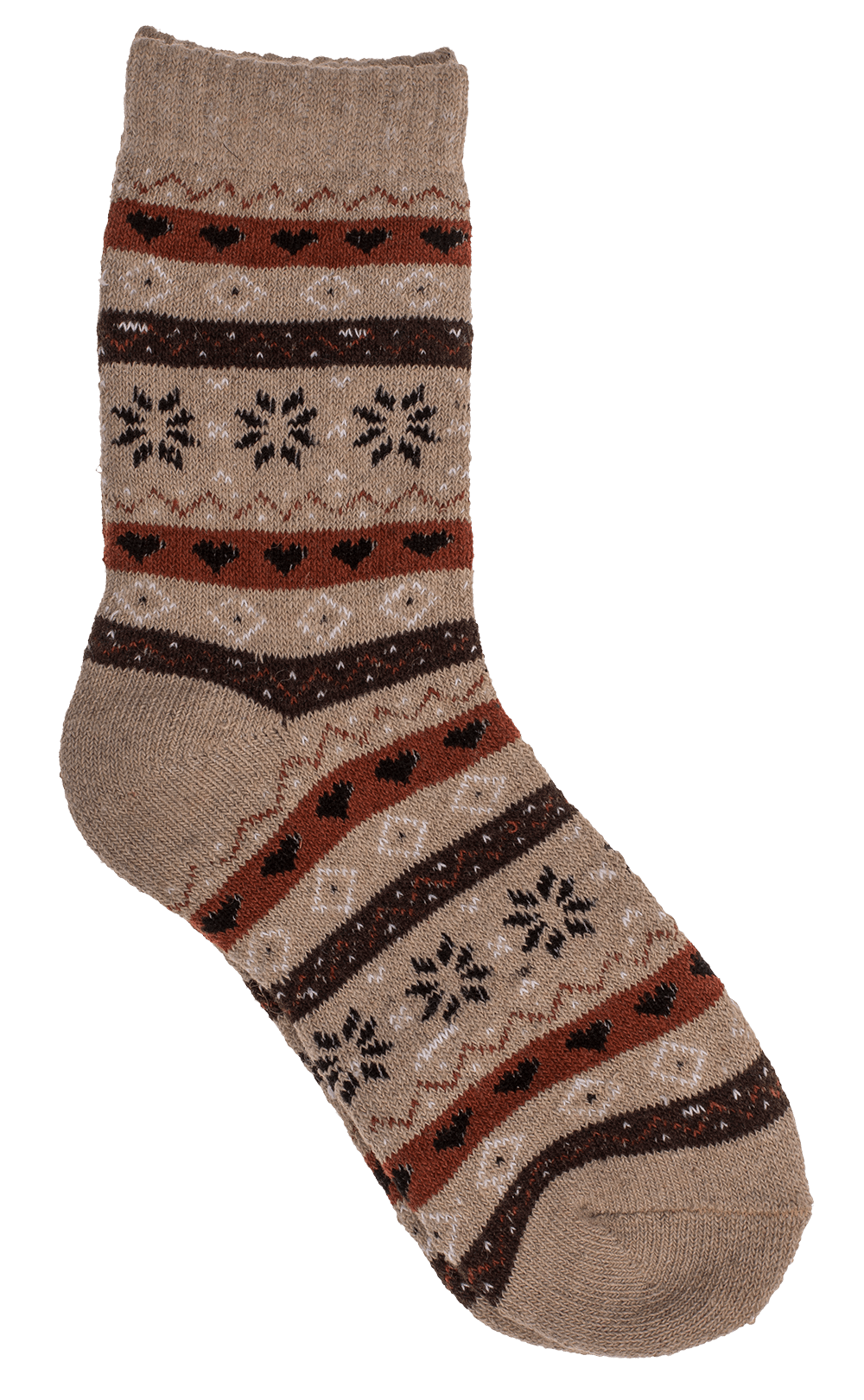 Knitted Socks, Unisex, Iceflower & hearts,