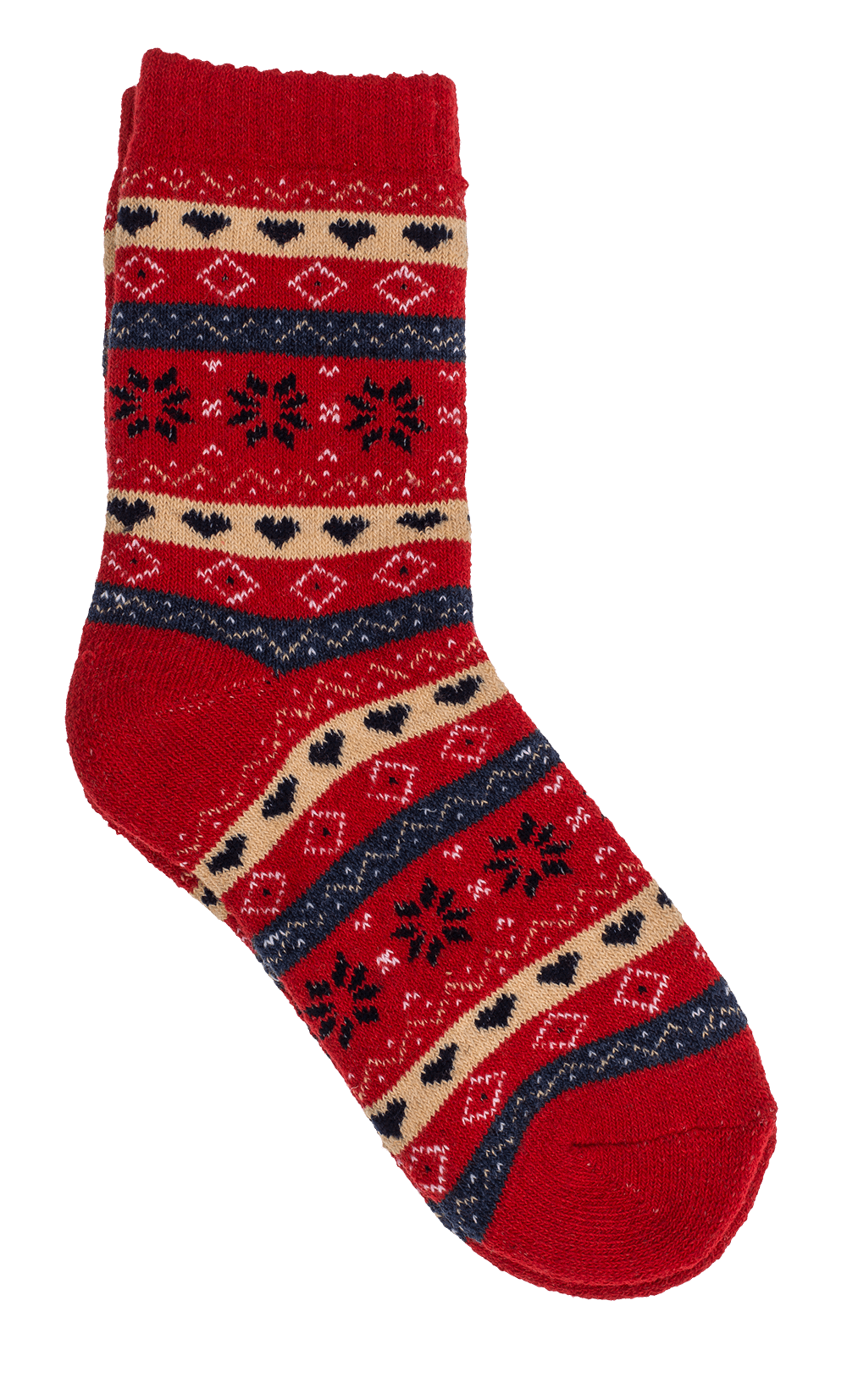 Knitted Socks, Unisex, Iceflower & hearts,