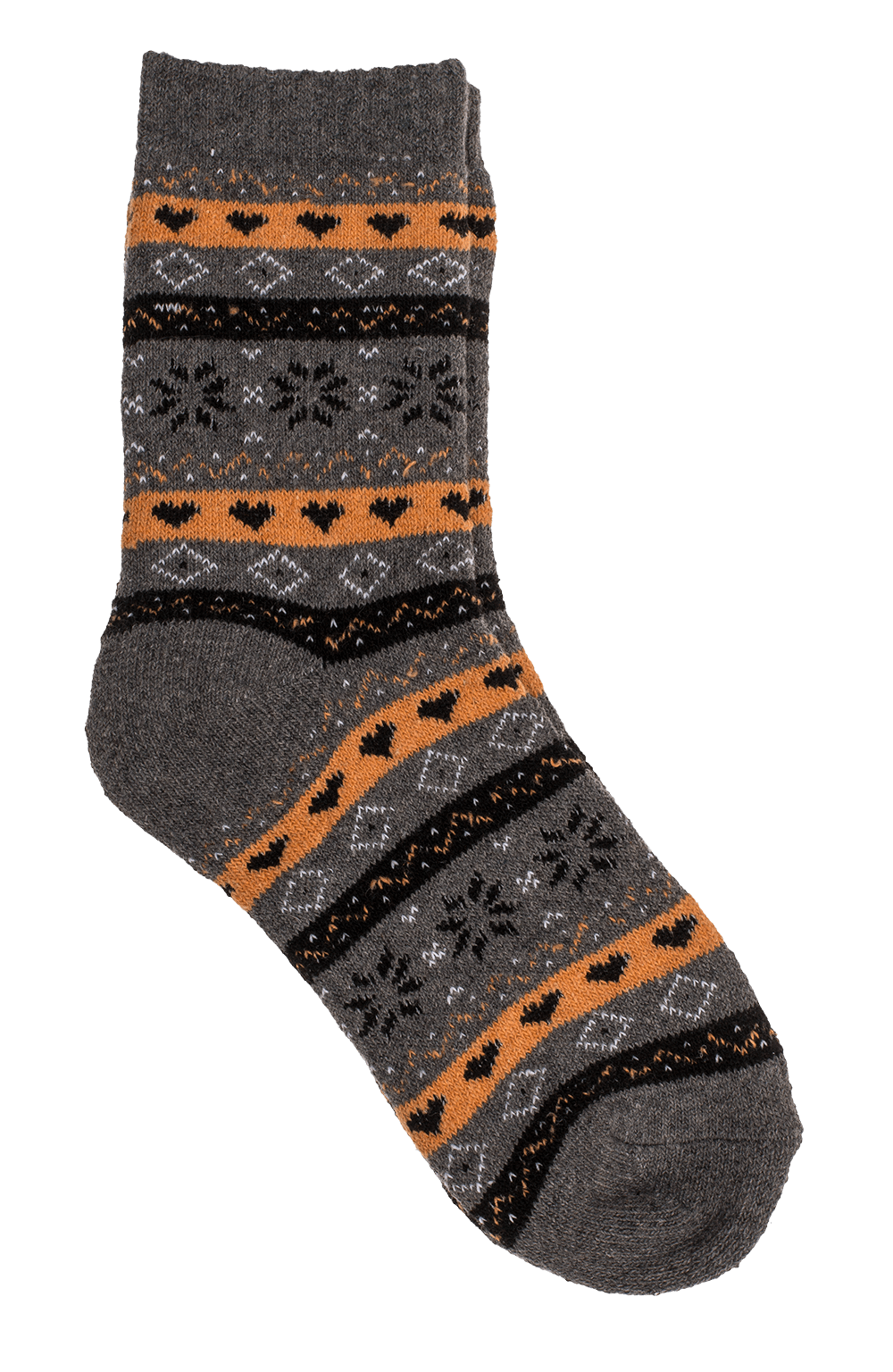 Knitted Socks, Unisex, Iceflower & hearts,