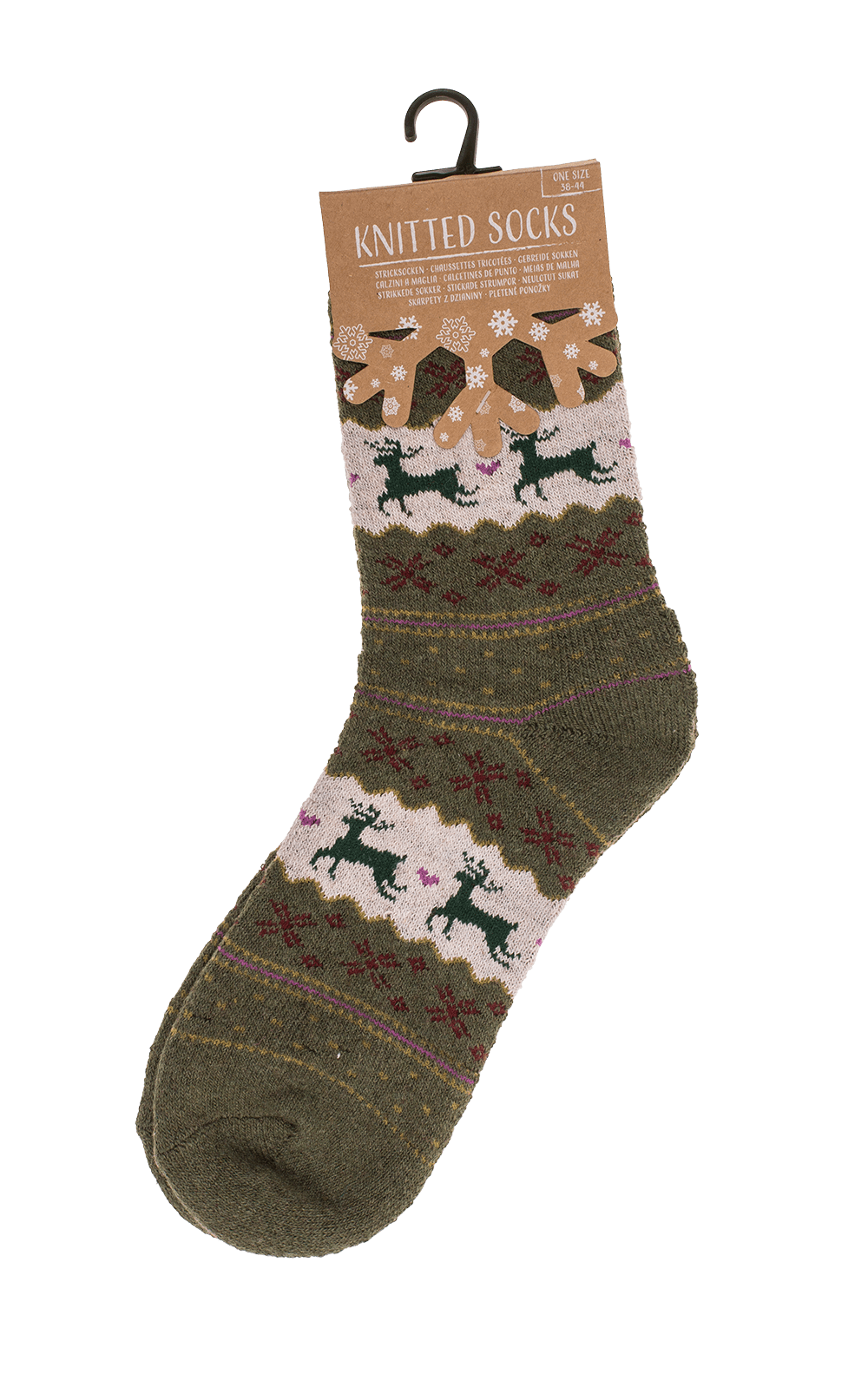 Knitted Socks, Unisex, Reindeer,