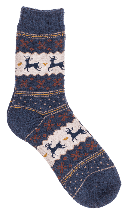 Knitted Socks, Unisex, Reindeer,