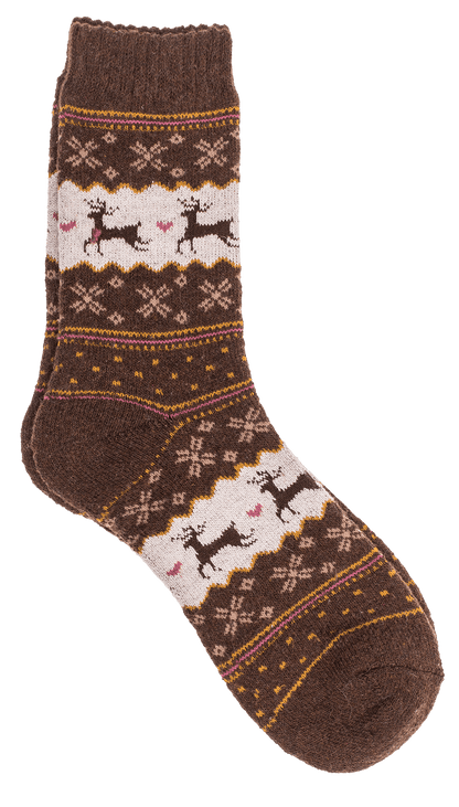 Knitted Socks, Unisex, Reindeer,
