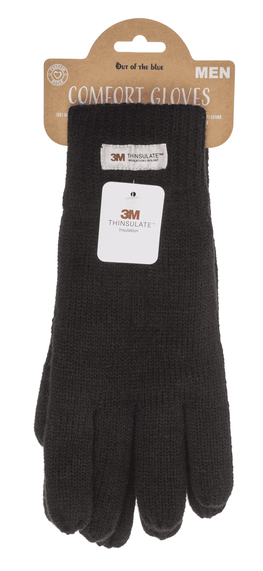 Black colored mens gloves with 3M inner lining,
