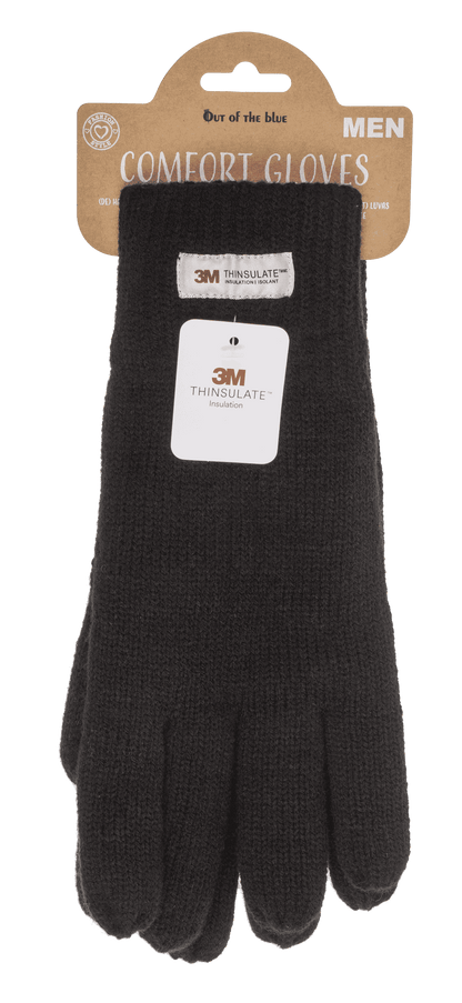 Black colored mens gloves with 3M inner lining,