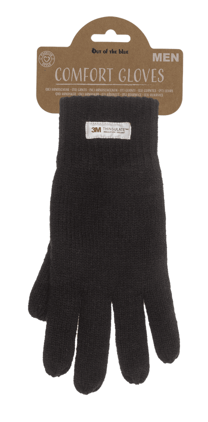 Black colored mens gloves with 3M inner lining,