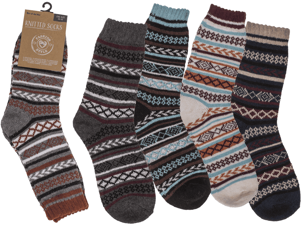 Knitted socks for women, Natural,