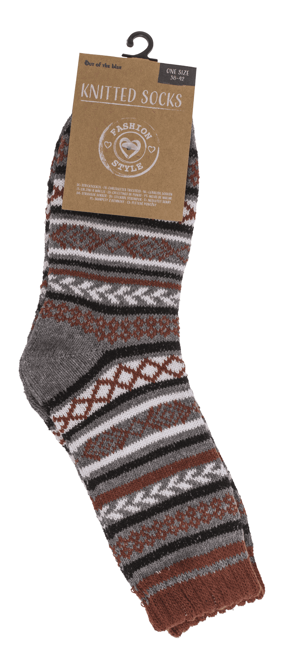 Knitted socks for women, Natural,