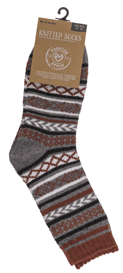 Knitted socks for men, Natural,