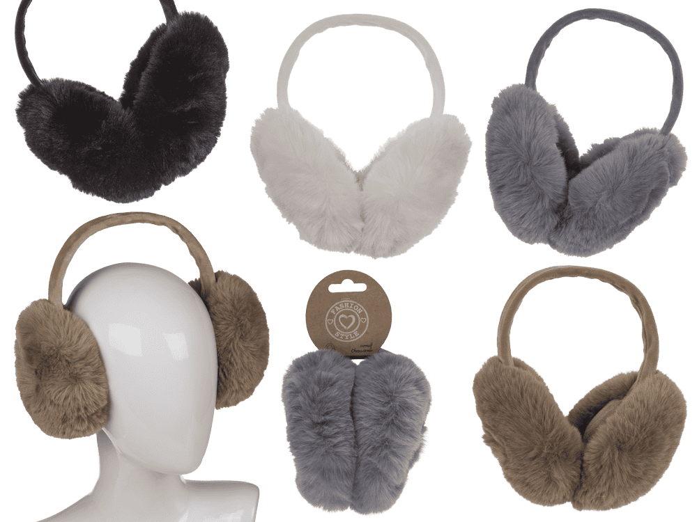 Foldable ear muffs, Fluffy,