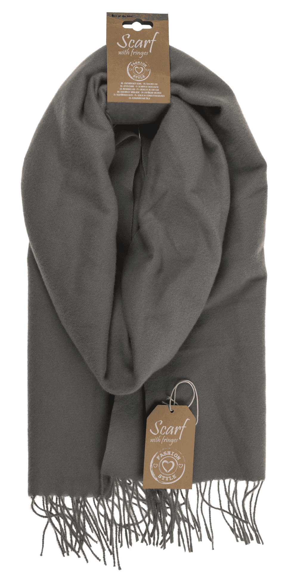 Winter scarf with fringes,