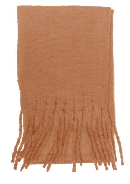 Fluffy scarf with frings,