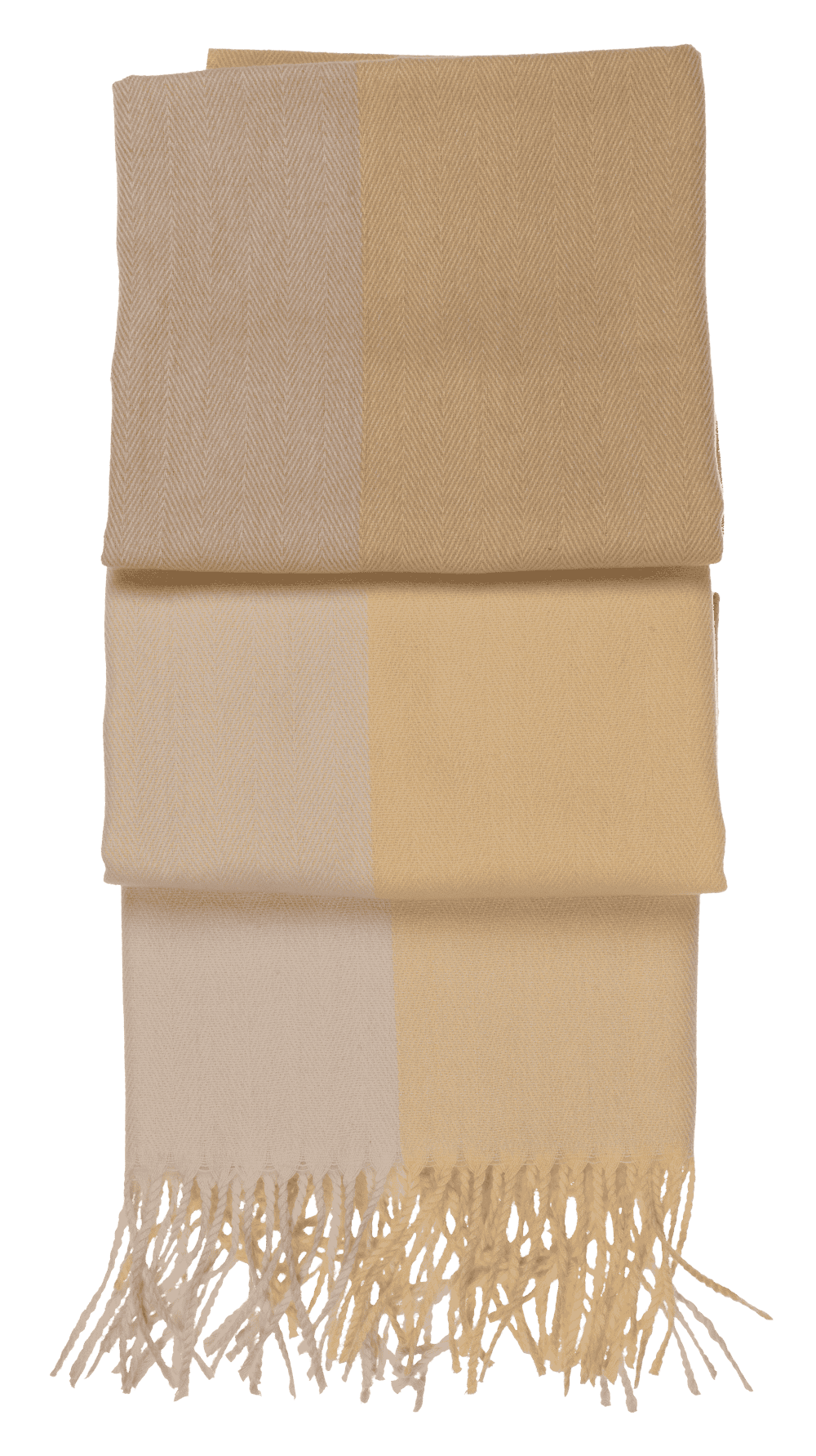 Square patterned scarf with frings, 65 x 180 cm