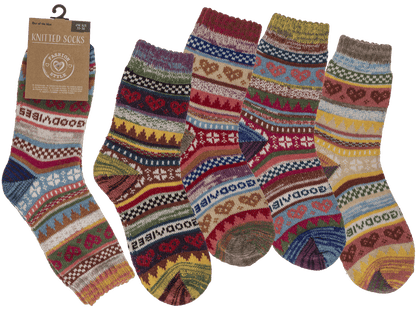 Knitted socks for women, Good Vibes,