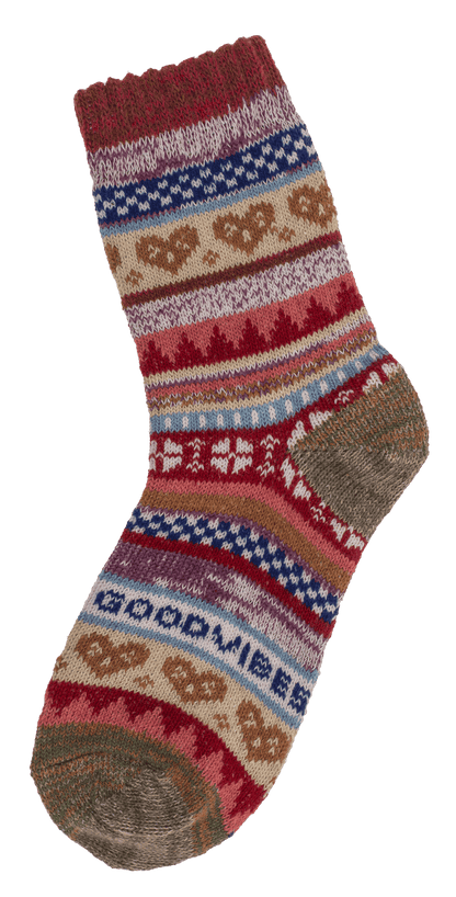 Knitted socks for woman, Good Vibes,