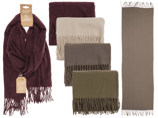 Scarf with tassels & fringes,