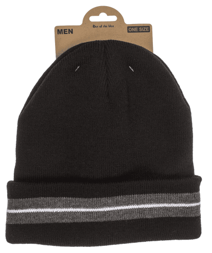 Men winter hat, Striped, with inner lining,