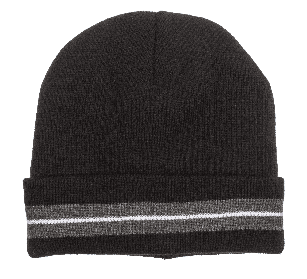 Men winter hat, Striped, with inner lining,