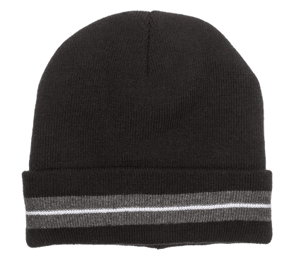 Men winter hat, Striped, with inner lining,