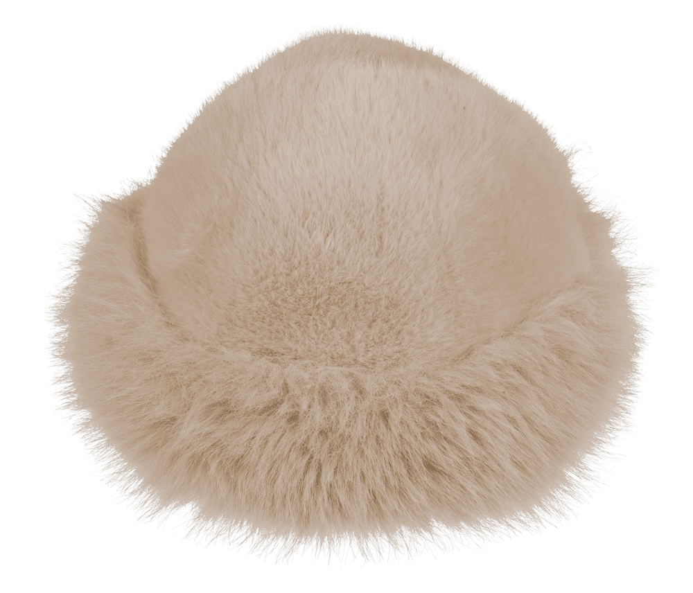 Women winter hat made of faux fur,