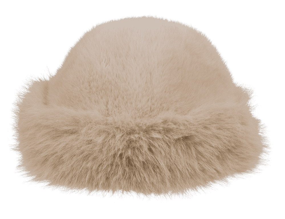 Women winter hat made of faux fur,