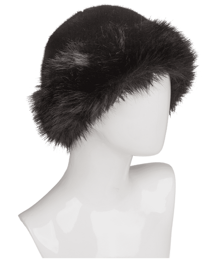 Women winter hat made of faux fur,