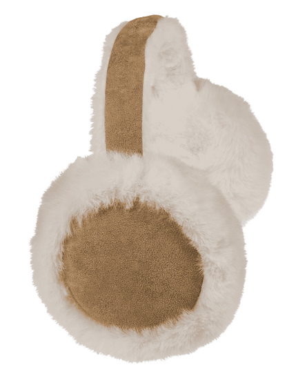 Foldable ear muffs, White Fur,