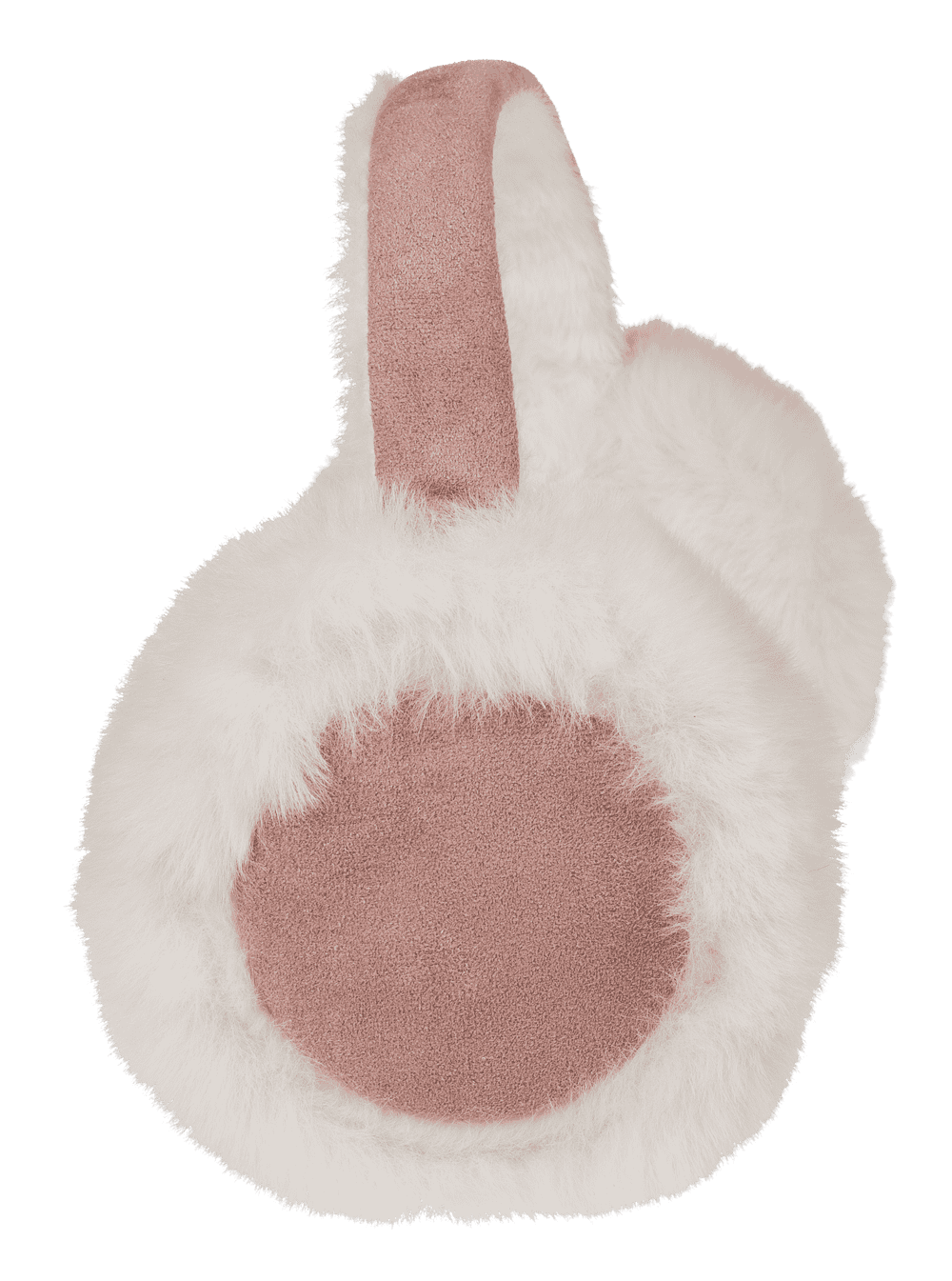 Foldable ear muffs, White Fur,