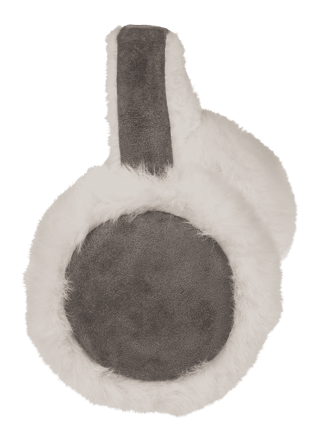 Foldable ear muffs, White Fur,