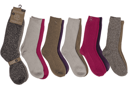 Knitted socks for woman, Uni, size 39-42,