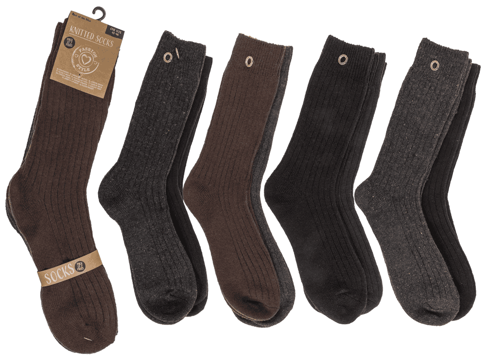 Knitted socks for men, Uni, size 42-46,