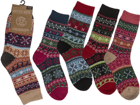 Knitted socks for women, Winter,